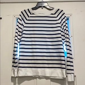 Navy and white stripped sweatshirt shirt!